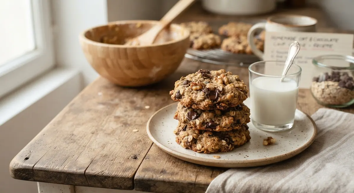 Homemade Oat & Chocolate Chip Cookie Snack